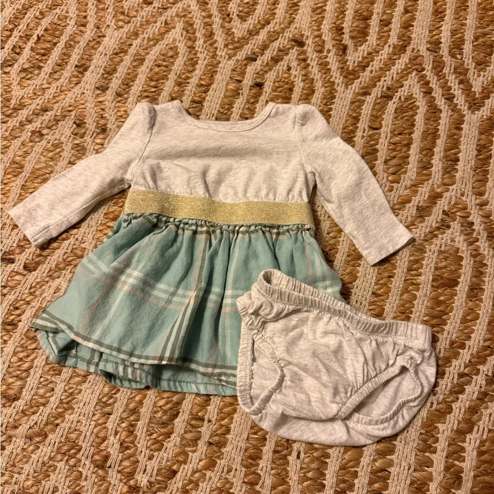 Carter's Gray and Gold Dress Set